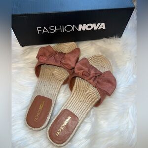 Fashion nova bow sandals